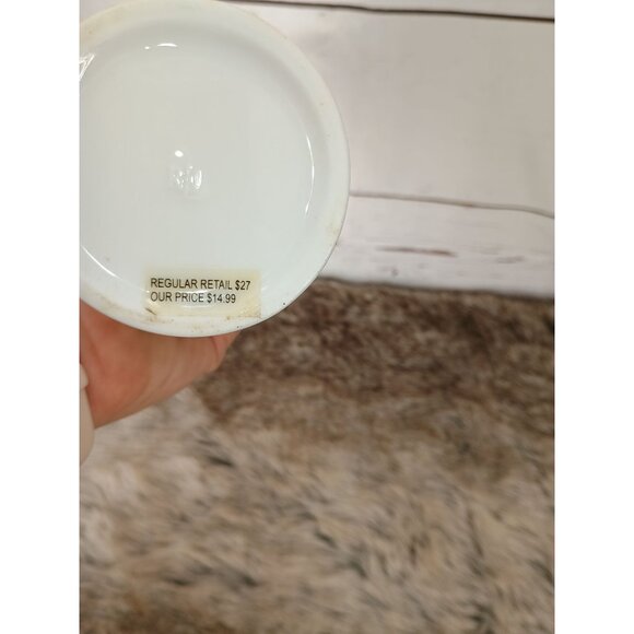 White Textured‎ Ceramic Soap Dispenser With Silver Pump - Picture 5 of 6